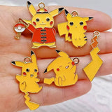 10pcs Thunder Lightning Charms Dripping Oil Enamel Charms for Jewelry Making