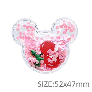 10pcs Mouse Head Rhinestone Sequin Hairwear DIY Phone Accessories