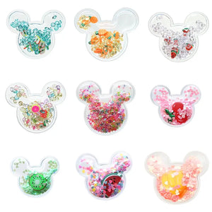 10pcs Mouse Head Rhinestone Sequin Hairwear DIY Phone Accessories