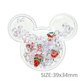 10pcs Mouse Head Rhinestone Sequin Hairwear DIY Phone Accessories
