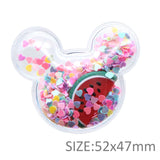 10pcs Mouse Head Rhinestone Sequin Hairwear DIY Phone Accessories