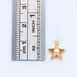 10pcs Micro Paved Star Charms Real Plated Star Pendants 10x9mm