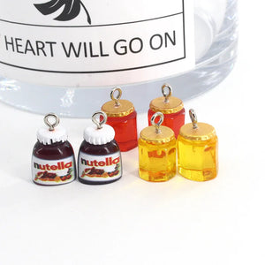 10pcs Mini Peanut Butter Resin Charms for Jewelry Making DIY