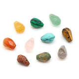 10pcs Rose Quartz Opal Stone Bead Pendant DIY Necklace Earrings 6x9mm