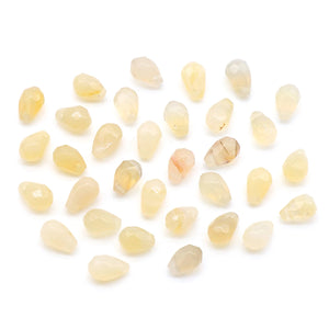 10pcs Rose Quartz Opal Stone Bead Pendant DIY Necklace Earrings 6x9mm