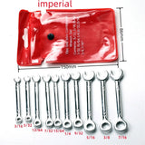 10pcs Mini Spanner Wrenches Set Hand Tool Key Ring Spanner Explosion-proof