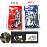 10pcs Mini Spanner Wrenches Set Hand Tool Key Ring Spanner Explosion-proof