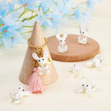 10pcs Mini Rabbit Beads Glass Lampwork Beads for DIY Jewelry Making