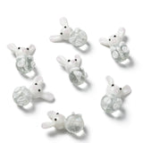 10pcs Mini Rabbit Beads Glass Lampwork Beads for DIY Jewelry Making
