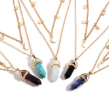10pcs Natural Stone Pendants Crystal Charms DIY Jewelry Making