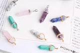 10pcs Natural Stone Pendants Crystal Charms DIY Jewelry Making