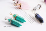 10pcs Natural Stone Pendants Crystal Charms DIY Jewelry Making