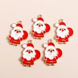 10pcs Enamel Christmas Charms Mix for Jewelry Making