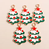 10pcs Enamel Christmas Charms Mix for Jewelry Making