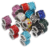 10pcs Mix Rhinestone Beads Crystal Spacer Charms for Jewelry Making DIY