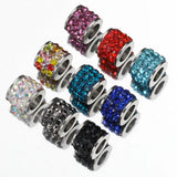 10pcs Mix Rhinestone Beads Crystal Spacer Charms for Jewelry Making DIY