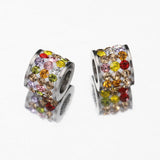 10pcs Mix Rhinestone Beads Crystal Spacer Charms for Jewelry Making DIY