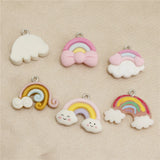 10pcs Mixed Cartoon Rainbow Resin Earring Charms DIY Party Wedding Decor