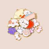 10pcs Mixed Enamel Cartoon Dog Pendants Charms for DIY Jewelry Making