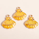 10pcs Yellow Enamel Animal Charms for DIY Necklaces Earrings