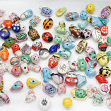 10pcs Hand-Drawn Cartoon Ceramic Beads DIY Bracelet Jewelry