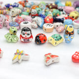 10pcs Hand-Drawn Cartoon Ceramic Beads DIY Bracelet Jewelry