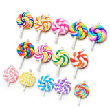 10pcs Mixed Lollipop Charms Pendants for Jewelry Making Girls Party Gift
