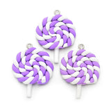 10pcs Mixed Lollipop Charms Pendants for Jewelry Making Girls Party Gift