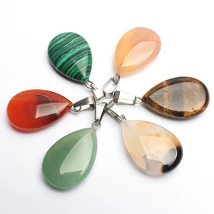 10pcs Mixed Quartz Crystal Heart Star Moon Cross Pendants for Jewelry Making