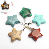10pcs Mixed Quartz Crystal Heart Star Moon Cross Pendants for Jewelry Making