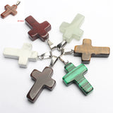 10pcs Mixed Quartz Crystal Heart Star Moon Cross Pendants for Jewelry Making