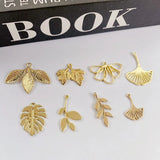 10pcs Monstera Pendant Charms Leaf Earrings DIY Jewelry Supplies