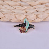 10pcs Moon Crow Enamel Charms Pendant for DIY Jewelry Making