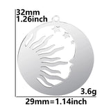 10pcs Moon Star Stainless Steel Pendant DIY Jewelry Making Accessories