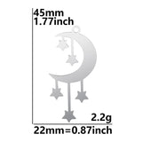 10pcs Moon Star Stainless Steel Pendant DIY Jewelry Making Accessories