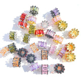 10pcs Mixed Color Zirconia Wheel Spacers for Bracelet Necklace DIY