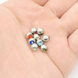 10pcs Multicolor CZ Spare BALLS Labret Belly Barbell Bar Piercing Attachments