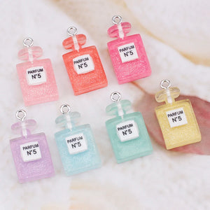 10pcs Multicolor Perfume Resin Charms for Jewelry Making