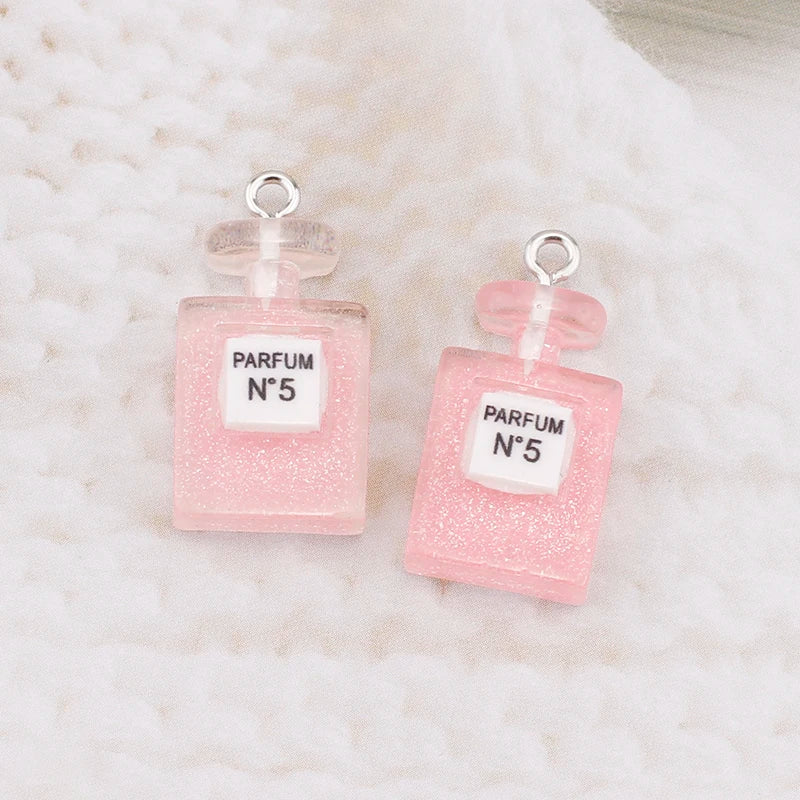 10pcs Multicolor Perfume Resin Charms for Jewelry Making
