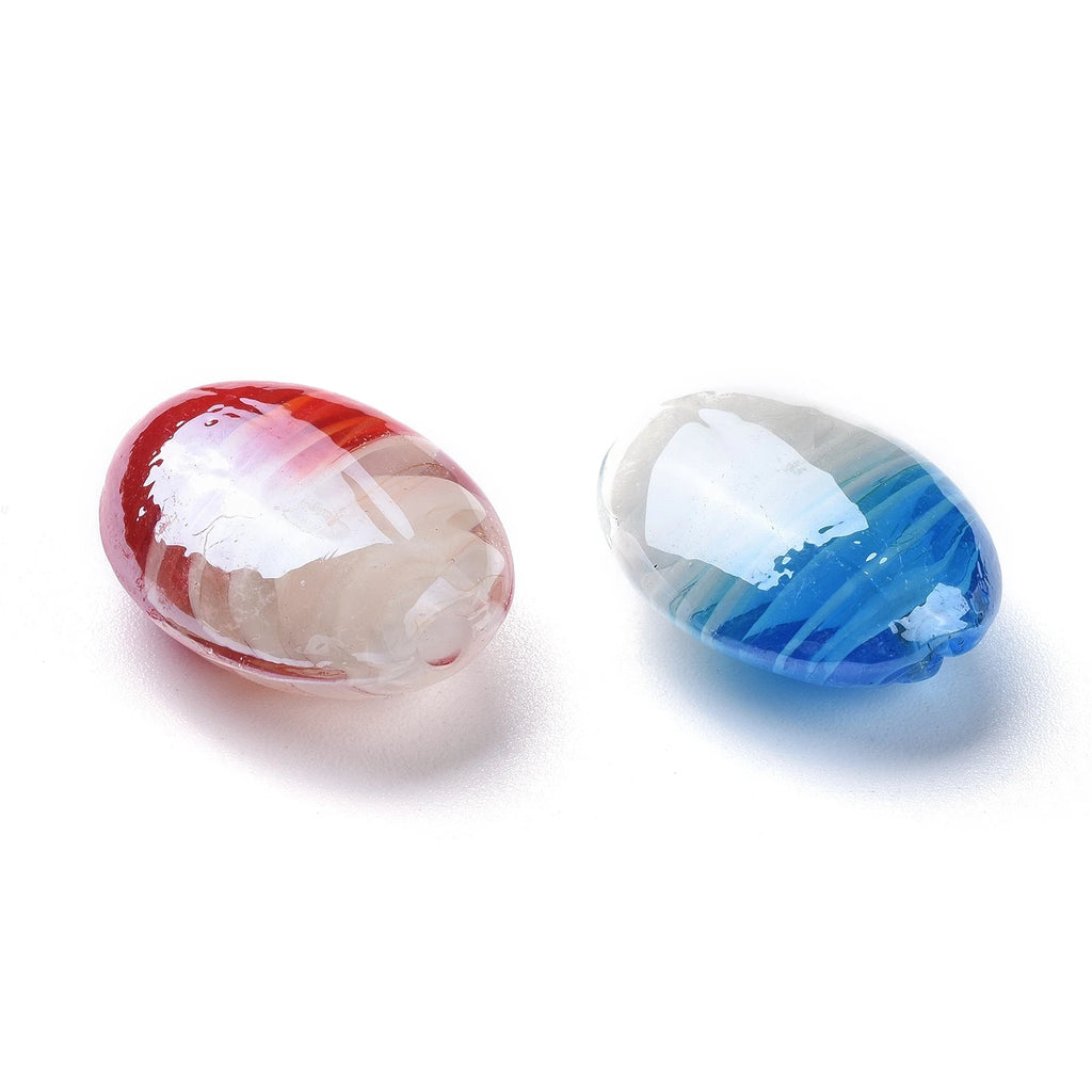 10pcs Multicolor Spiral Lampwork Glass Beads for Jewelry Making DIY