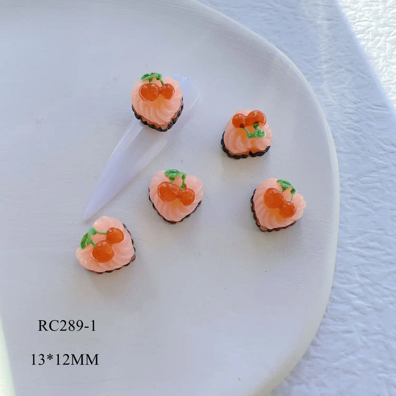 10pcs Nail Art Big Resin Cake Sandwich Ice-cream Shapes Nail Resin Decoration