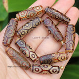 10pcs Natural Agate Red Brown Ancient Tibet Dzi Agate Beads 30mm DIY Jewelry
