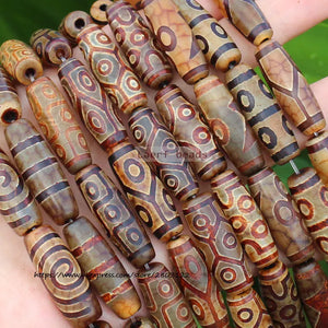 10pcs Natural Agate Red Brown Ancient Tibet Dzi Agate Beads 30mm DIY Jewelry