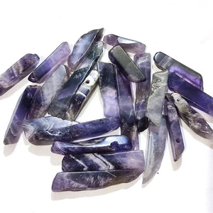 10pcs Amethysts Crystal Quartz Stone Pendants DIY Jewelry Making