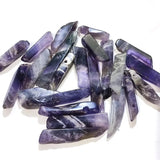 10pcs Amethysts Crystal Quartz Stone Pendants DIY Jewelry Making