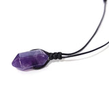 Natural Amethysts Crystal Stone Pendant Necklace for Women Men