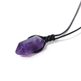 Natural Amethysts Crystal Stone Pendant Necklace for Women Men