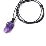 Natural Amethysts Crystal Stone Pendant Necklace for Women Men