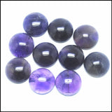 10pcs Natural Amethysts Stone Cabochons Round 8-25mm Charms Jewelry Findings