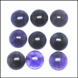 10pcs Natural Amethysts Stone Cabochons Round 8-25mm Charms Jewelry Findings